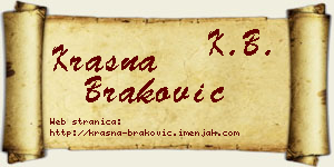 Krasna Braković vizit kartica